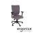 Bureaustoel ERGONICE NPR grijs, kunststof zwart voetkruis. 
