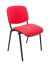 vergaderstoel, kantinestoel rood met zwart|rockmartkantoormeubelen.nl