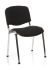 vergaderstoel -kantinestoel ISO zwart chroom|rockmartkantoormeubelen.nl