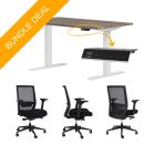Bureau + ergonomische bureaustoel 